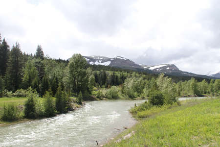 Inside Glacier National Park, Montana, USAの写真素材