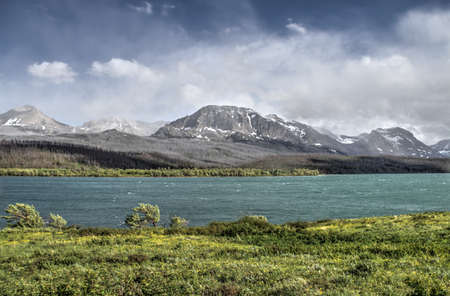 Inside Glacier National Park, Montana, USAの写真素材