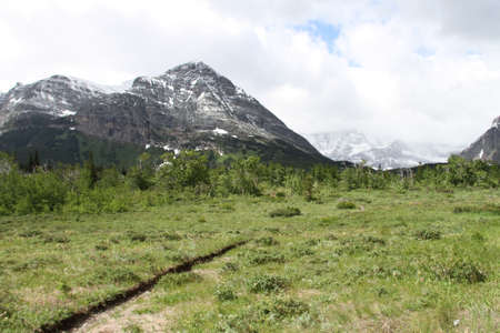 Inside Glacier National Park, Montana, USAの写真素材