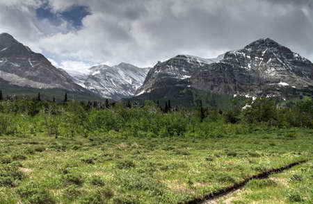 Inside Glacier National Park, Montana, USAの写真素材
