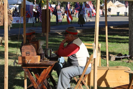 10/19/2019: Fresno, California: Civil War Reenactmentのeditorial素材