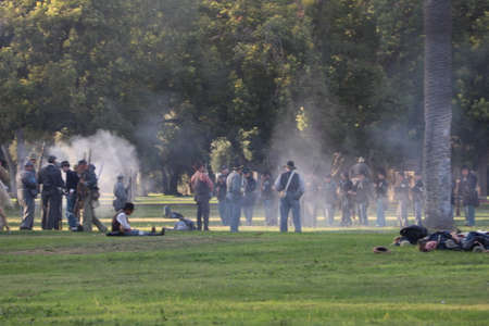 10/19/2019: Fresno, California: Civil War Reenactmentのeditorial素材
