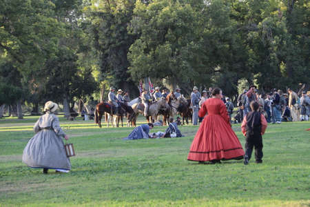 10/19/2019: Fresno, California: Civil War Reenactmentのeditorial素材