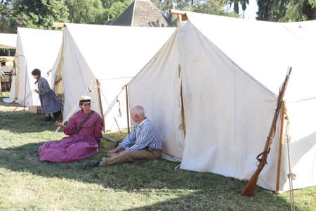 10/19/2019: Fresno, California: Civil War Reenactmentのeditorial素材