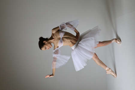 Photoshoot of a ballerina posing in a studioの写真素材