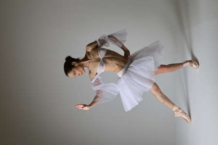Photoshoot of a ballerina posing in a studioの写真素材