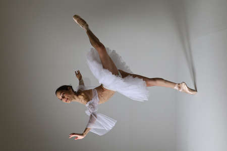 Photoshoot of a ballerina posing in a studioの写真素材