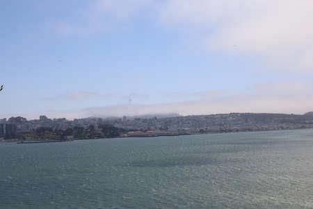 Photos of Alcatraz island and prison in San Francisco Bay