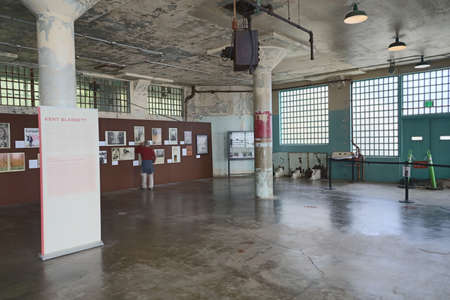 Photos of Alcatraz island and prison in San Francisco Bay