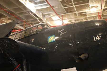 USS Hornet Air and Space museum, bomber plane,