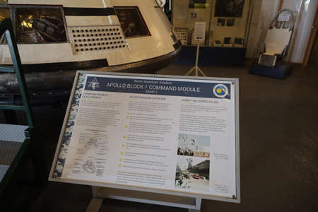 USS Hornet Air and Space museum, Apollo lunar landerのeditorial素材