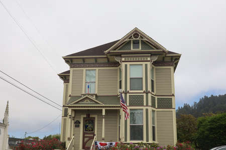 Ferndale,California: 7-6-2021: Historic buildings in Ferndale californiaのeditorial素材