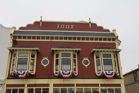 Ferndale,California: 7-6-2021: Historic buildings in Ferndale californiaのeditorial素材