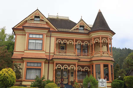 Ferndale,California: 7-6-2021: Historic buildings in Ferndale californiaのeditorial素材
