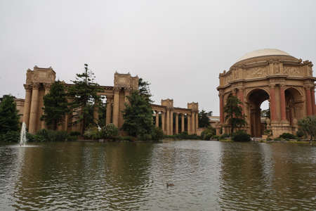 Photos of Palace of Fine Arts in San Francisco Californiaのeditorial素材