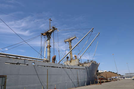 7-21-2021: Richmond California: USS Red Oak Victory in California, A World war two battleship