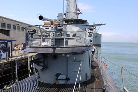 5-21-2021: San Francisco,  California: USS Pompanito , American submarine