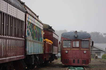 Fort Bragg, California: 11-1-2021: Train Museum in Mendocino in California