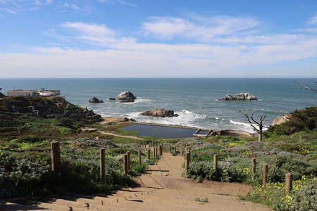 photo of Lands end lookout in San francisco Californiaの写真素材