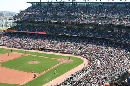 5-10-2008: San Francisco, California: Baseball at Giants stadium in San Franciscoのeditorial素材
