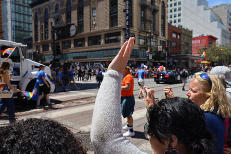 6-10-2022: San Francisco, California: Performers at the San Francisco pride parade