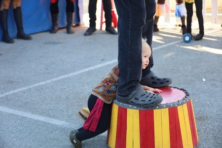 8-10-2022: Redwood city, California: Zoppe circus in Redwood city California,child performerのeditorial素材