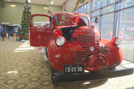 11-25-2022: San Simeon, California: Hearst Castle in San Simeon California, Fire engine