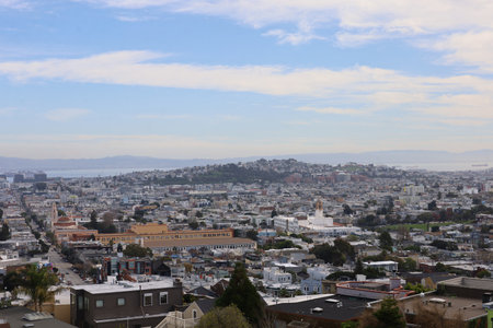 1-30-2024: San Francisco, California, USA: Corona Heights park, San Francicsco, California