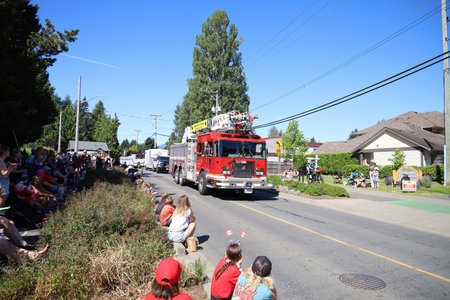 7-1-2025: Courtenay, British Columbia, Canada: Canada Day Parade