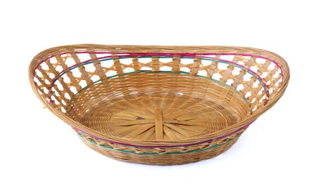 basket, isolated, white, wicker, empty, easter, background, wood, decorative, straw, container,...