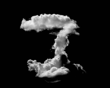 white Cloud on backの写真素材