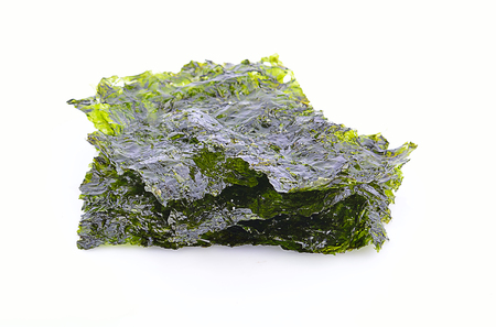 Dry seaweed isolated on white backgroundの写真素材
