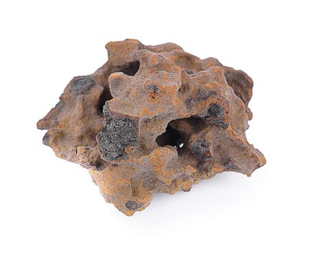 laterite stone on white background