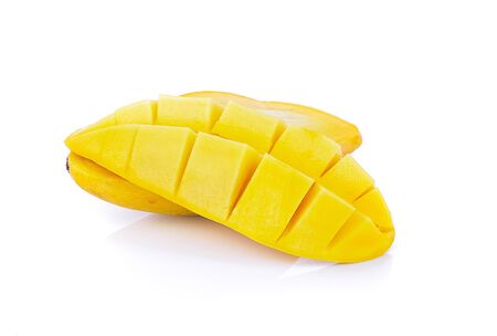 mango isolated on white backgroundの写真素材