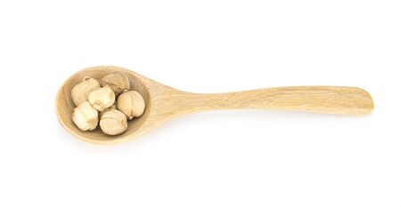 Siam Cardamom on spoon on white backgroundの写真素材