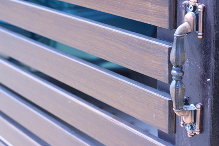 Door handles are metal pattern beautiful.の写真素材