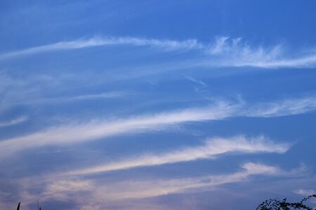 Mostly cloudy evening a beautiful patternの写真素材