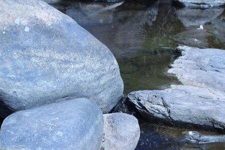 Wild gray stones in the densely arrangedの写真素材