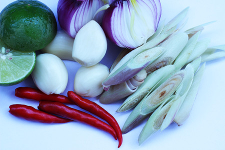 Thailand herbs as a garnishの写真素材