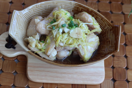 Freshwater fish steamed with ginger, fresh, healthyの写真素材