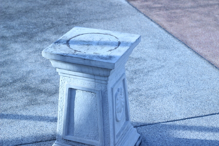The stone on the cement floor outdoorの写真素材