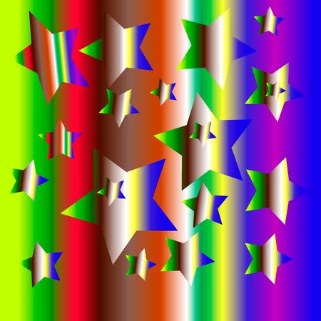 Colour Burst - with starsのイラスト素材
