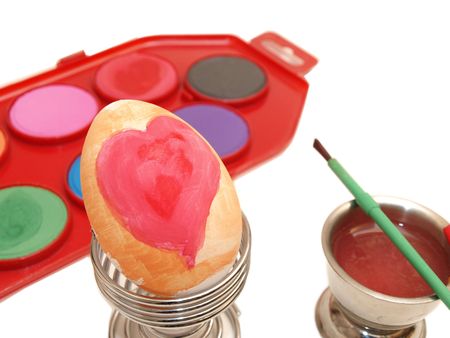 Decorating egg for Easter and valentine celebration の写真素材