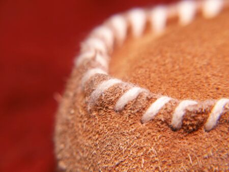Close up view of a leather shoe, showing sewing in detailの写真素材