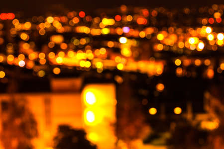 Beautiful orange and fiery bokeh bubblesの写真素材