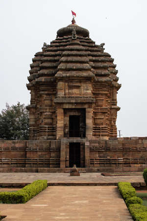 Bhubaneswar, India - February 4, 2020: Front view of historical monument Bhaskaraswar Temple on...