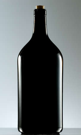 Black glass bottleの写真素材