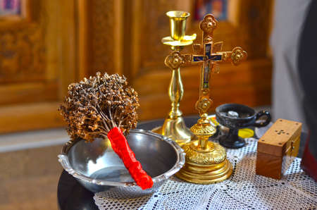 Orthodox baptism detailsの写真素材