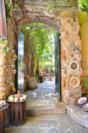 Chania street detailsのeditorial素材