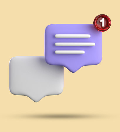 Speech bubble icon. 3d illustration of speech bubble icon for web designの写真素材